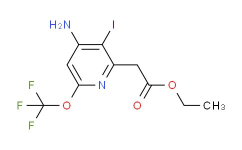 Ethyl 4-amino-3-iodo-6-(trifluoromethoxy)pyridine-2-acetate