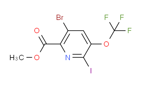 Methyl 5-bromo-2-iodo-3-(trifluoromethoxy)pyridine-6-carboxylate