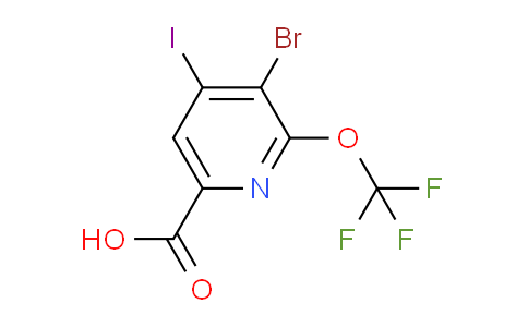3-Bromo-4-iodo-2-(trifluoromethoxy)pyridine-6-carboxylic acid