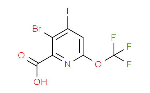 3-Bromo-4-iodo-6-(trifluoromethoxy)pyridine-2-carboxylic acid