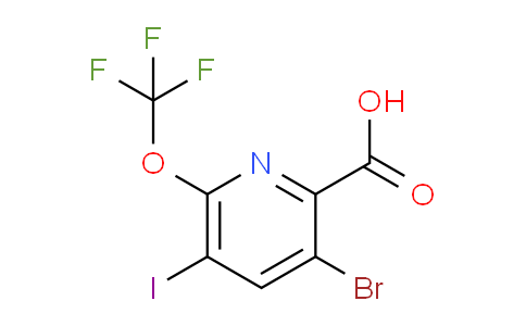 3-Bromo-5-iodo-6-(trifluoromethoxy)pyridine-2-carboxylic acid