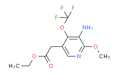 Ethyl 3-amino-2-methoxy-4-(trifluoromethoxy)pyridine-5-acetate