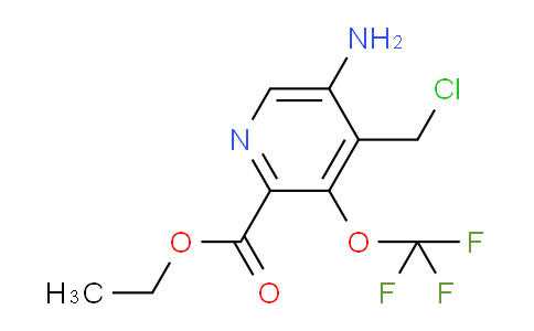 Ethyl 5-amino-4-(chloromethyl)-3-(trifluoromethoxy)pyridine-2-carboxylate