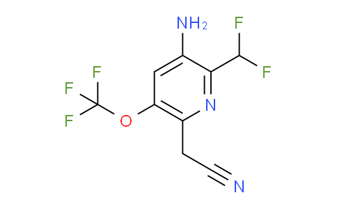 AM189272 | 1804392-08-2 | 3-Amino-2-(difluoromethyl)-5-(trifluoromethoxy)pyridine-6-acetonitrile