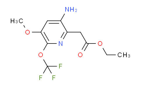 Ethyl 3-amino-5-methoxy-6-(trifluoromethoxy)pyridine-2-acetate