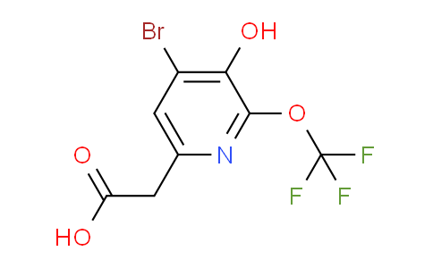 4-Bromo-3-hydroxy-2-(trifluoromethoxy)pyridine-6-acetic acid