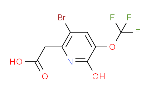 5-Bromo-2-hydroxy-3-(trifluoromethoxy)pyridine-6-acetic acid