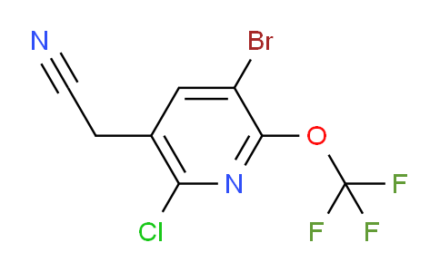 3-Bromo-6-chloro-2-(trifluoromethoxy)pyridine-5-acetonitrile
