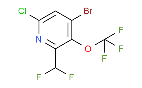 4-Bromo-6-chloro-2-(difluoromethyl)-3-(trifluoromethoxy)pyridine