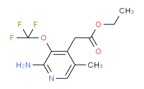 Ethyl 2-amino-5-methyl-3-(trifluoromethoxy)pyridine-4-acetate