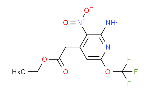 Ethyl 2-amino-3-nitro-6-(trifluoromethoxy)pyridine-4-acetate