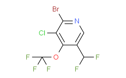2-Bromo-3-chloro-5-(difluoromethyl)-4-(trifluoromethoxy)pyridine