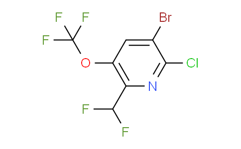 3-Bromo-2-chloro-6-(difluoromethyl)-5-(trifluoromethoxy)pyridine
