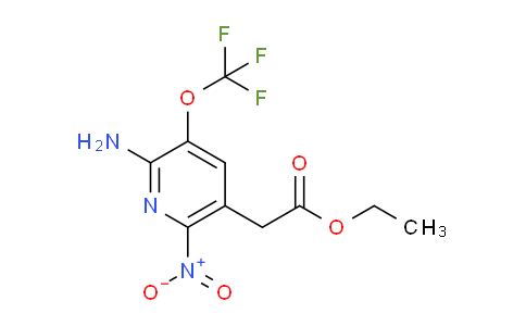 Ethyl 2-amino-6-nitro-3-(trifluoromethoxy)pyridine-5-acetate
