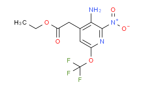 Ethyl 3-amino-2-nitro-6-(trifluoromethoxy)pyridine-4-acetate