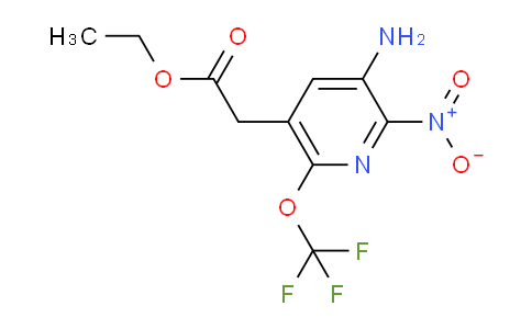 Ethyl 3-amino-2-nitro-6-(trifluoromethoxy)pyridine-5-acetate