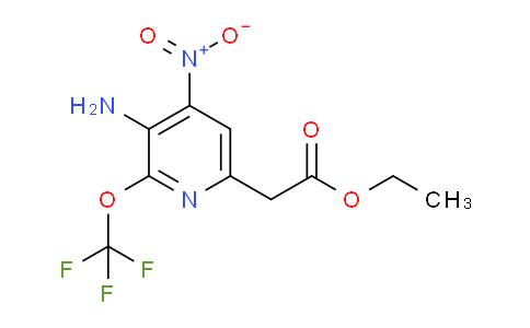 Ethyl 3-amino-4-nitro-2-(trifluoromethoxy)pyridine-6-acetate