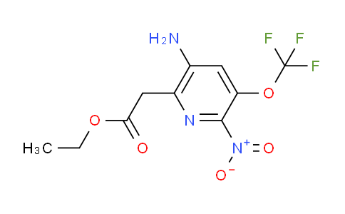 Ethyl 5-amino-2-nitro-3-(trifluoromethoxy)pyridine-6-acetate
