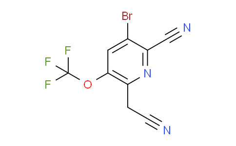 3-Bromo-2-cyano-5-(trifluoromethoxy)pyridine-6-acetonitrile