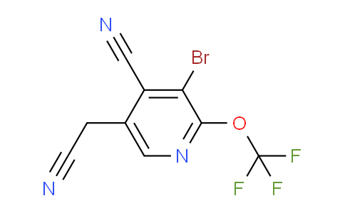 3-Bromo-4-cyano-2-(trifluoromethoxy)pyridine-5-acetonitrile