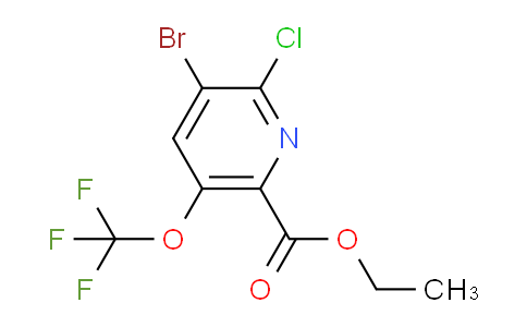 Ethyl 3-bromo-2-chloro-5-(trifluoromethoxy)pyridine-6-carboxylate