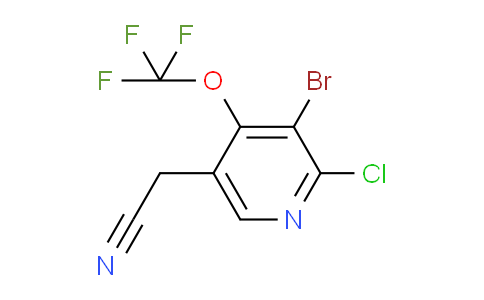 3-Bromo-2-chloro-4-(trifluoromethoxy)pyridine-5-acetonitrile