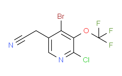 4-Bromo-2-chloro-3-(trifluoromethoxy)pyridine-5-acetonitrile