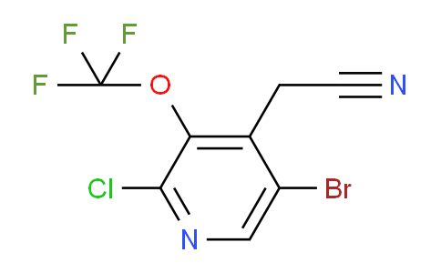5-Bromo-2-chloro-3-(trifluoromethoxy)pyridine-4-acetonitrile