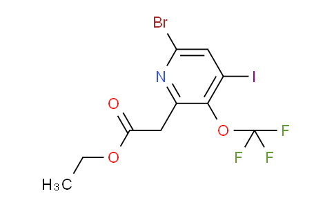 Ethyl 6-bromo-4-iodo-3-(trifluoromethoxy)pyridine-2-acetate