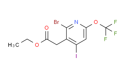 Ethyl 2-bromo-4-iodo-6-(trifluoromethoxy)pyridine-3-acetate