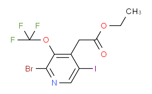 Ethyl 2-bromo-5-iodo-3-(trifluoromethoxy)pyridine-4-acetate