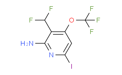 2-Amino-3-(difluoromethyl)-6-iodo-4-(trifluoromethoxy)pyridine