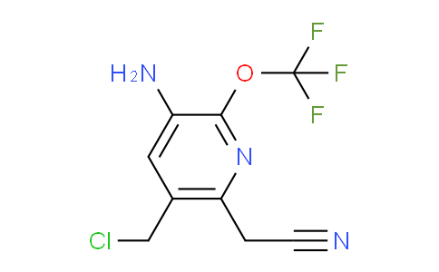 3-Amino-5-(chloromethyl)-2-(trifluoromethoxy)pyridine-6-acetonitrile