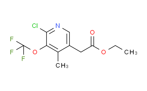 Ethyl 2-chloro-4-methyl-3-(trifluoromethoxy)pyridine-5-acetate
