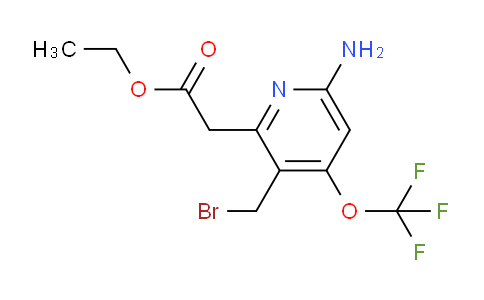 Ethyl 6-amino-3-(bromomethyl)-4-(trifluoromethoxy)pyridine-2-acetate