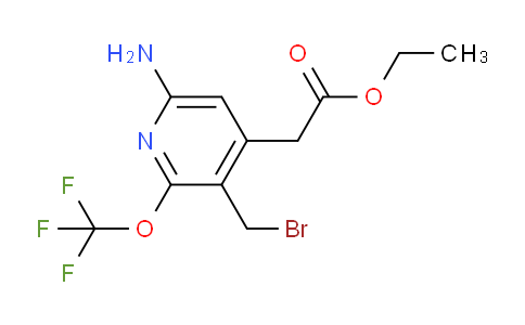 Ethyl 6-amino-3-(bromomethyl)-2-(trifluoromethoxy)pyridine-4-acetate