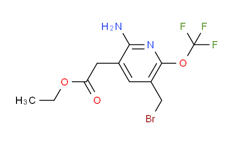 Ethyl 2-amino-5-(bromomethyl)-6-(trifluoromethoxy)pyridine-3-acetate