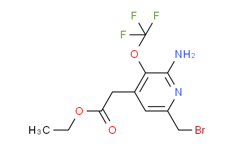 Ethyl 2-amino-6-(bromomethyl)-3-(trifluoromethoxy)pyridine-4-acetate