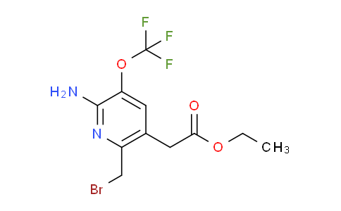 Ethyl 2-amino-6-(bromomethyl)-3-(trifluoromethoxy)pyridine-5-acetate