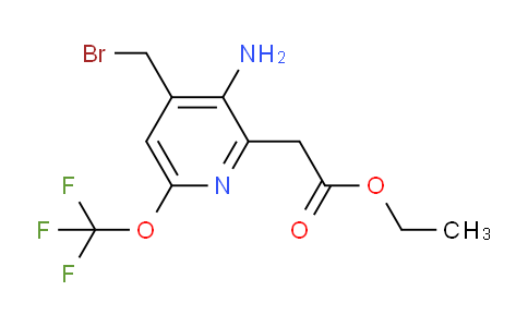 Ethyl 3-amino-4-(bromomethyl)-6-(trifluoromethoxy)pyridine-2-acetate