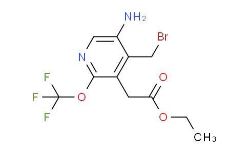 Ethyl 5-amino-4-(bromomethyl)-2-(trifluoromethoxy)pyridine-3-acetate