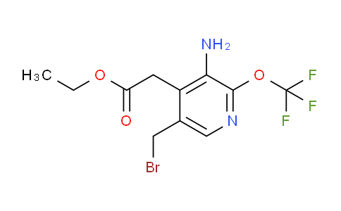 Ethyl 3-amino-5-(bromomethyl)-2-(trifluoromethoxy)pyridine-4-acetate
