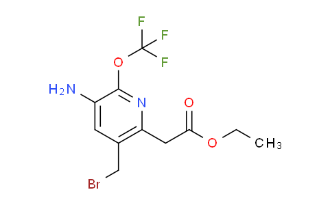 Ethyl 3-amino-5-(bromomethyl)-2-(trifluoromethoxy)pyridine-6-acetate