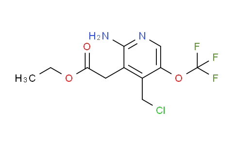 Ethyl 2-amino-4-(chloromethyl)-5-(trifluoromethoxy)pyridine-3-acetate