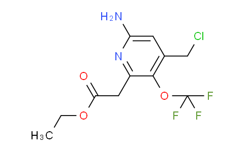 Ethyl 6-amino-4-(chloromethyl)-3-(trifluoromethoxy)pyridine-2-acetate