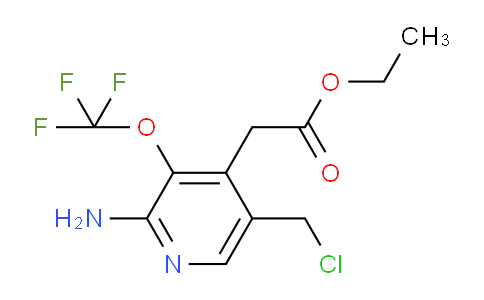 Ethyl 2-amino-5-(chloromethyl)-3-(trifluoromethoxy)pyridine-4-acetate
