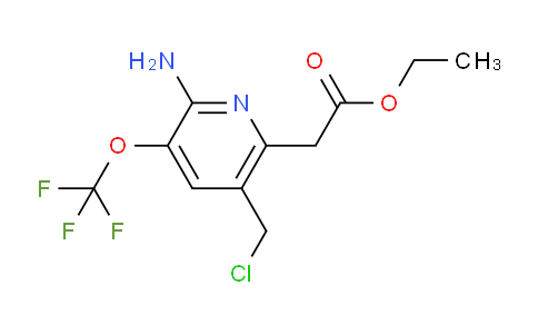 Ethyl 2-amino-5-(chloromethyl)-3-(trifluoromethoxy)pyridine-6-acetate