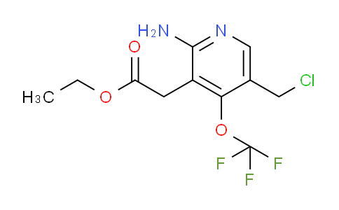 Ethyl 2-amino-5-(chloromethyl)-4-(trifluoromethoxy)pyridine-3-acetate