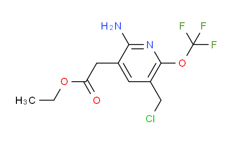 Ethyl 2-amino-5-(chloromethyl)-6-(trifluoromethoxy)pyridine-3-acetate