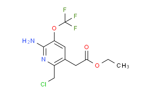 Ethyl 2-amino-6-(chloromethyl)-3-(trifluoromethoxy)pyridine-5-acetate